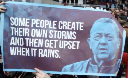 WestHamRambles's tweet photo. “We can do no more”. 
Is there a single #WHUFC fan that doesn’t know the Sullivan playbook off by heart? I genuinely don’t why the Gizz Goblin bothers, every one of us sees though it. Absolute charlatan of a man. https://t.co/HlKC63Wyiv