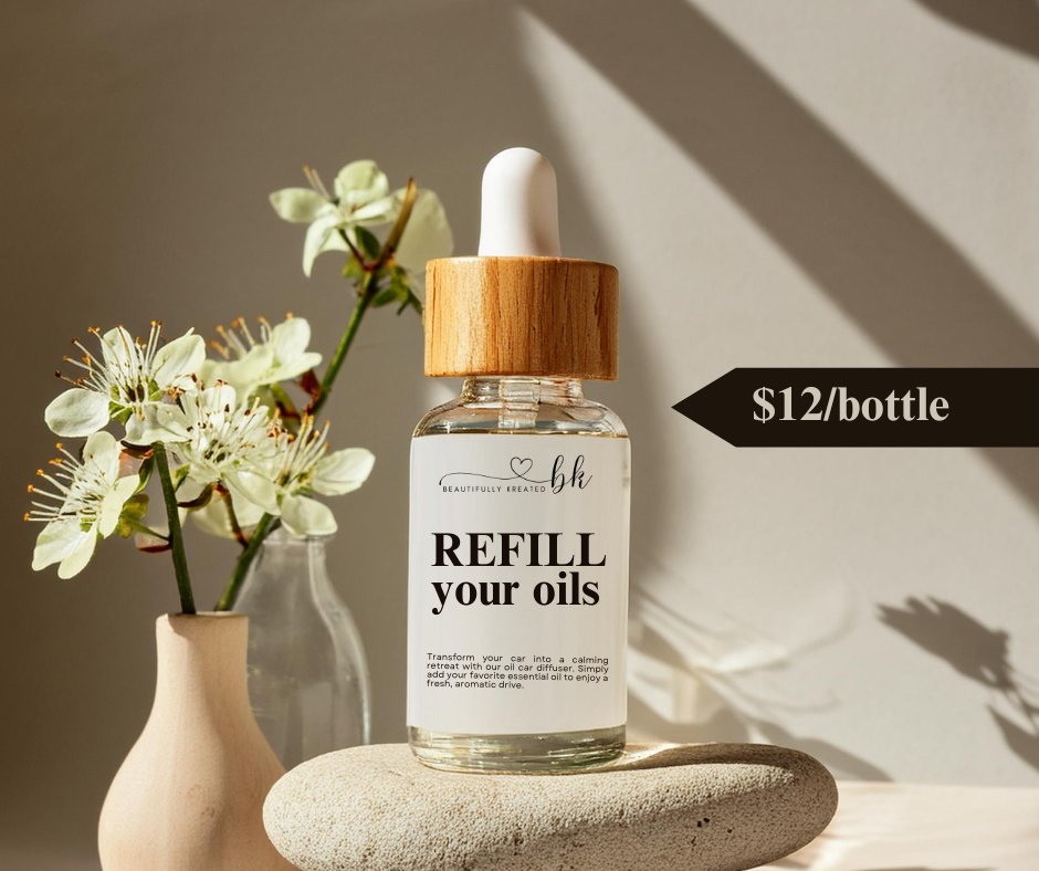 BeautifullyKrea's tweet image. Don&apos;t forget, you can refill every single car diffuser, and you can purchase refills right on our website! The refills are good for refilling your car diffuser just a little over 3 whole times!

You can purchase the oil refills right here: 1l.ink/TGT5M24
#CarDiffusers