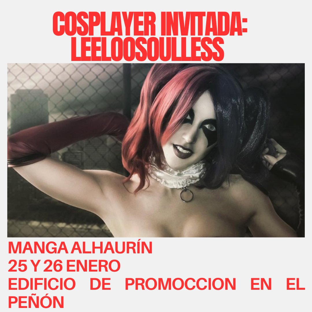 Os dejamos con nuestra gran amiga, y última cosplayer invitada, para #mangaalhaurin este próximo fin de semana <a href="/LeelooSoulless/">Leeloo Soulless</a>