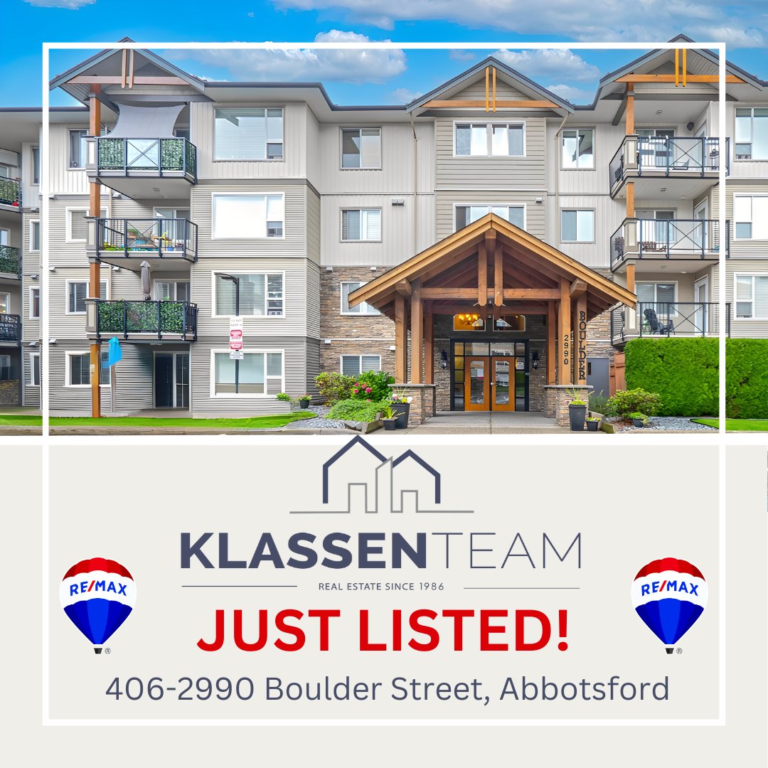 klassenteam's tweet photo. #⭐ NEW LISTING!⭐
🛏 2 Bedrooms 🚽 2 Bathrooms
📍406-2990 Boulder St. Abbotsford
💲534,900 MLS# R2957388
For more details, visit the link! 👉 View Listing https://t.co/XFPYuhDdHZ

#KlassenTeam #ForSaleAbbotsford #DreamCondo https://t.co/oKvpHeLG4e