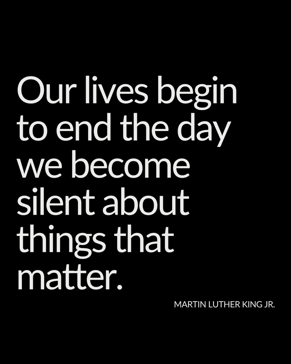 AnnieGrindlay's tweet photo. "Our lives begin to end the day we become silent about things that matter.” This powerful message from Dr. Martin Luther King Jr. serves as a reminder to all artists that your voice is more than a tool for performance; it’s an instrument for change. 

#MLKDay https://t.co/fN4q7laYrf