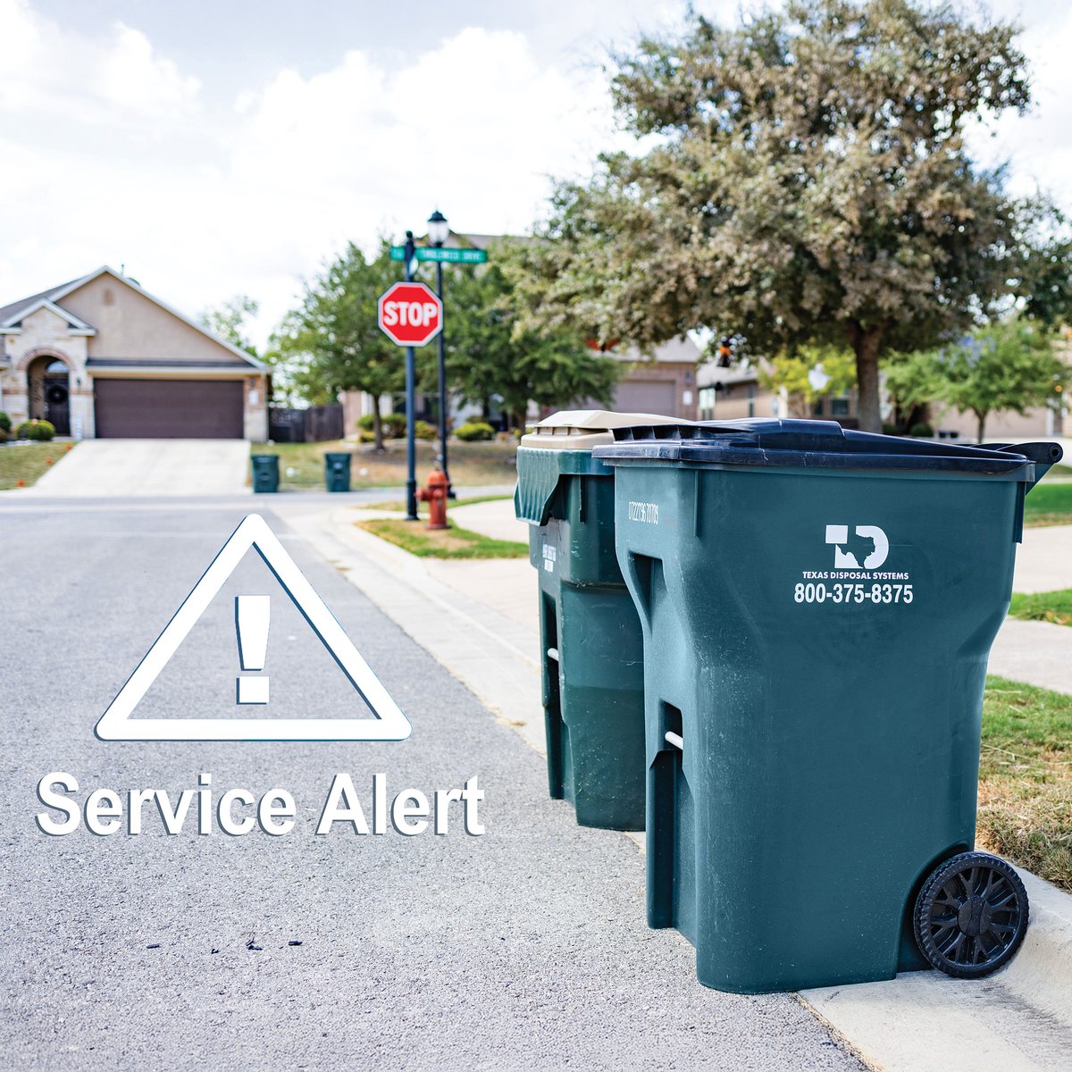 We are actively monitoring the weather and preparing for the expected decline in road conditions. 

Follow your normal schedule and have carts ready at the curb. Should your service be affected, leave your carts out to ensure collection when conditions allow us to safely return.