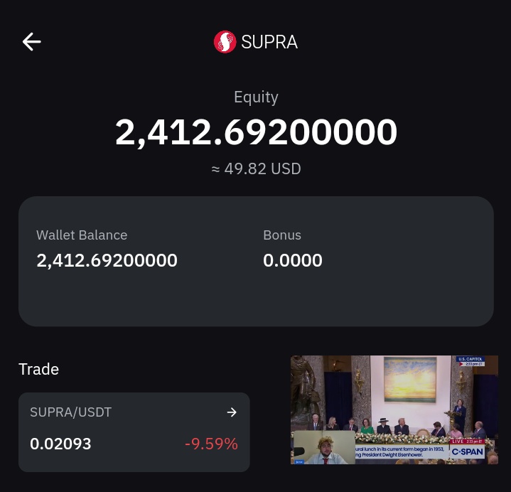 DevianRays's tweet image. Day #FourtyThree of investing $2 into my best token #supra by @SUPRA_Labs.

Join me #Today on this exciting journey into a solid Blockchain with difference 😊 
You're still early 🤝 

Follow | Like | Retweet 
#PowerOfDCA
#supra 
#web3Investment