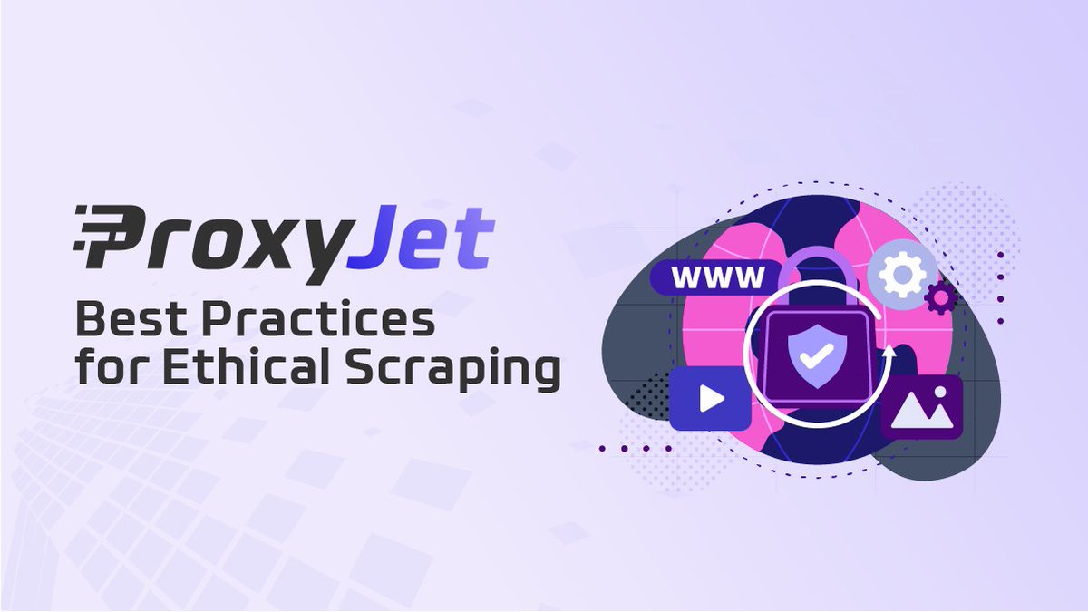 ProxyJet_io's tweet image. Best Practices for Ethical Scraping 🤝

1️⃣ Respect robots.txt rules
2️⃣ Limit request frequency
3️⃣ Avoid scraping private data

ProxyJet’s rotating proxies ensure efficient, ethical data collection! 
#ProxyJet #EthicalScraping #DataCompliance
