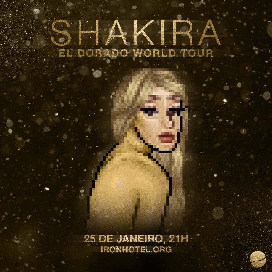 Sunset Music ☀️ (@sunsethab) on Twitter photo Shakira: El Dorado World Tour ✨
Pela primeira vez, Shakira sobe ao palco do <a href="/NossoIron/">Iron Hotel PT/BR</a> para um show cheio de músicas nostálgicas. Prepare-se para sentir cada batida e cantar cada verso nessa noite de ouro!
25 de janeiro, 21h 🇧🇷
ironhotel.org | #EDWTiron Shakira: El Dorado World Tour ✨
Pela primeira vez, Shakira sobe ao palco do <a href="/NossoIron/">Iron Hotel PT/BR</a> para um show cheio de músicas nostálgicas. Prepare-se para sentir cada batida e cantar cada verso nessa noite de ouro!
25 de janeiro, 21h 🇧🇷
ironhotel.org | #EDWTiron