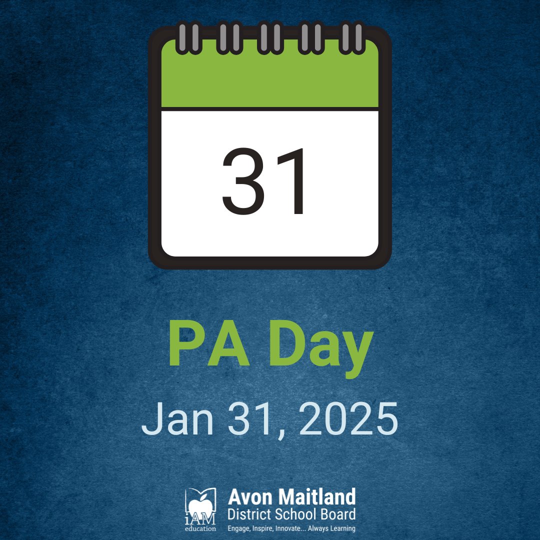 This PA Day is for assessments and reports. Elementary staff will update student evaluations, while secondary educators will review data to plan for the second semester and student transitions.

Learn more at: amdsb.ca/apps/pages/PAd…