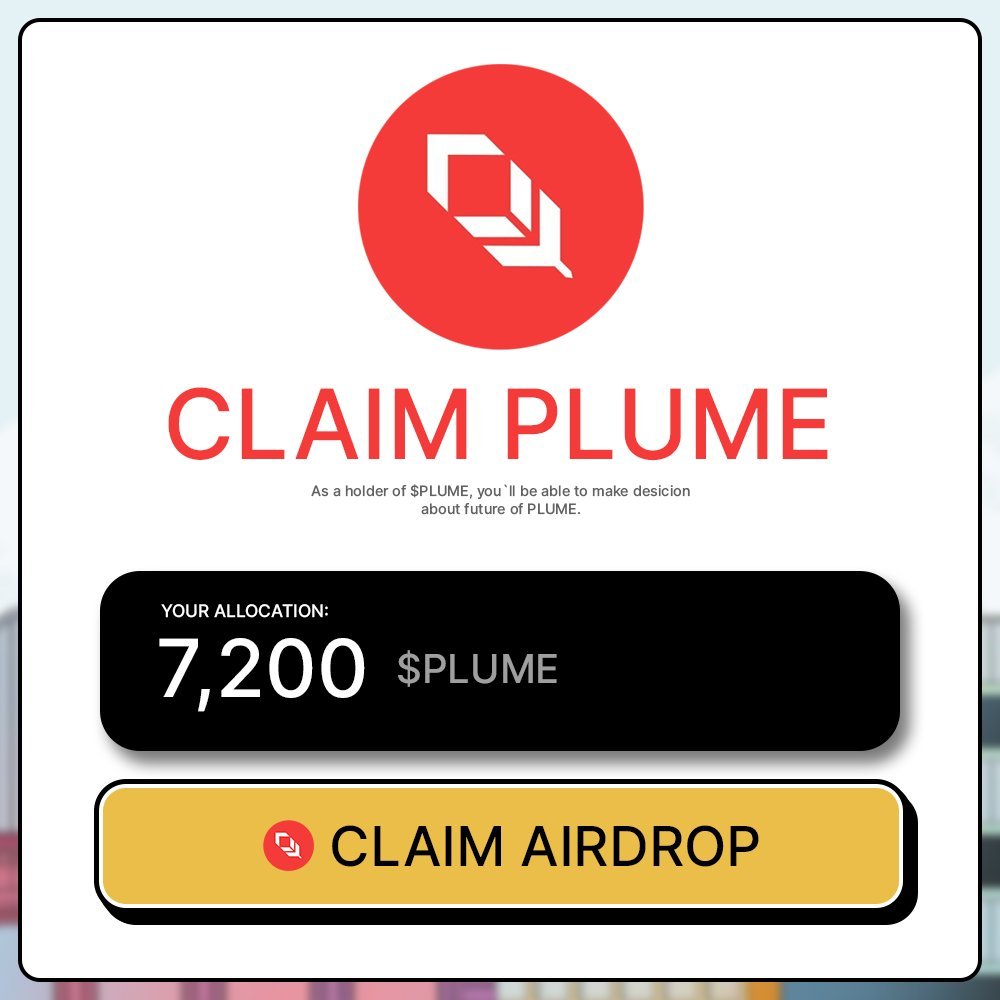 Faycytw's tweet photo. Plume airdrop🪂

Are you hyped?

I repeat, are you ready to receive free money? https://t.co/SUGoljxNzT