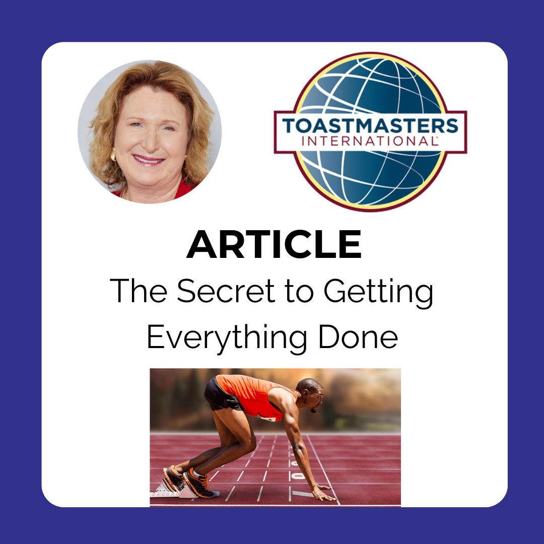 In training businesspeople to write clearly, I have noticed that when people make costly communication mistakes, it’s usually because they are rushing.

Read my article published in Toastmasters "The Secret to Getting Everything Done".

toastmasters.org/magazine/magaz…