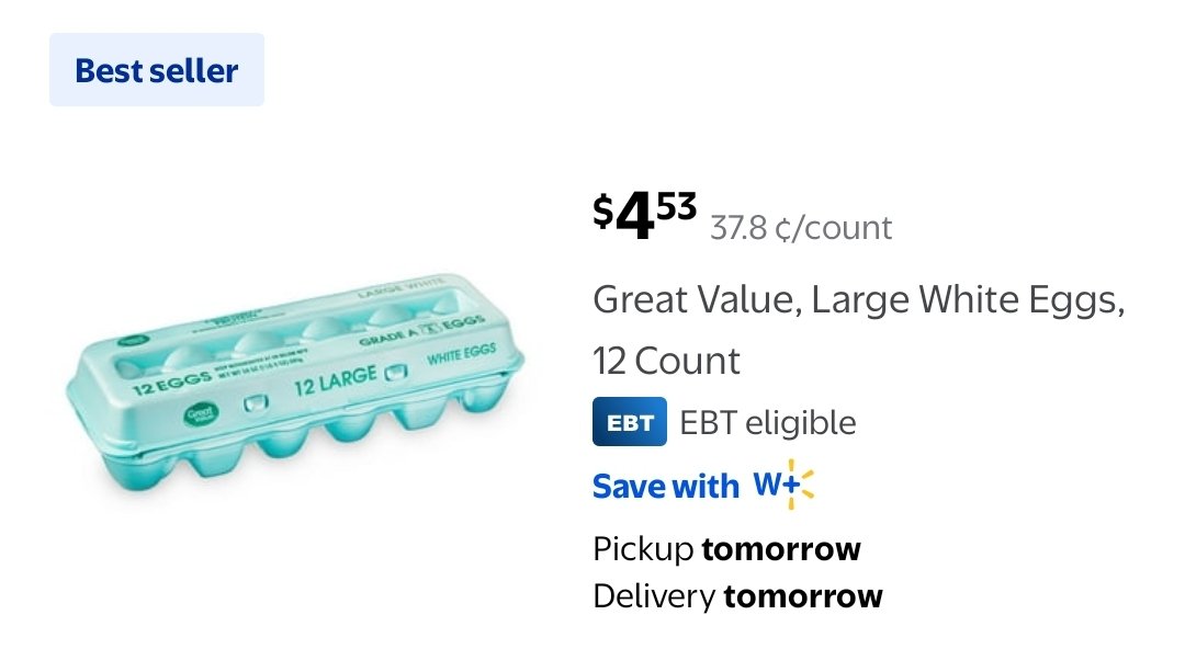 AdamInCT82's tweet image. Day 1 of Trump administration in my area
Gas 2.93-2.99 a gallon
Eggs see images below
We're going to see how long before gas is below $2/gallon and eggs go back down to pre-inflation prices as promised.