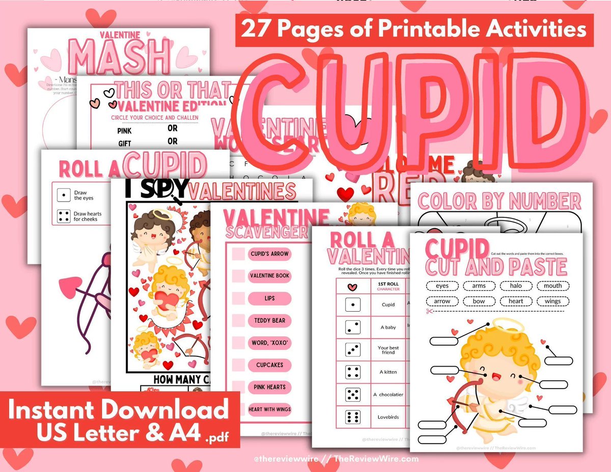TheReviewWire's tweet photo. INSTANT DOWNLOAD
πΉ Keep your little Cupid busy with these super cute Activity Pages >> https://t.co/2xBaIG1ATk
#printables #valentinesday2025 #activitypages https://t.co/Q6oUbRdIK5