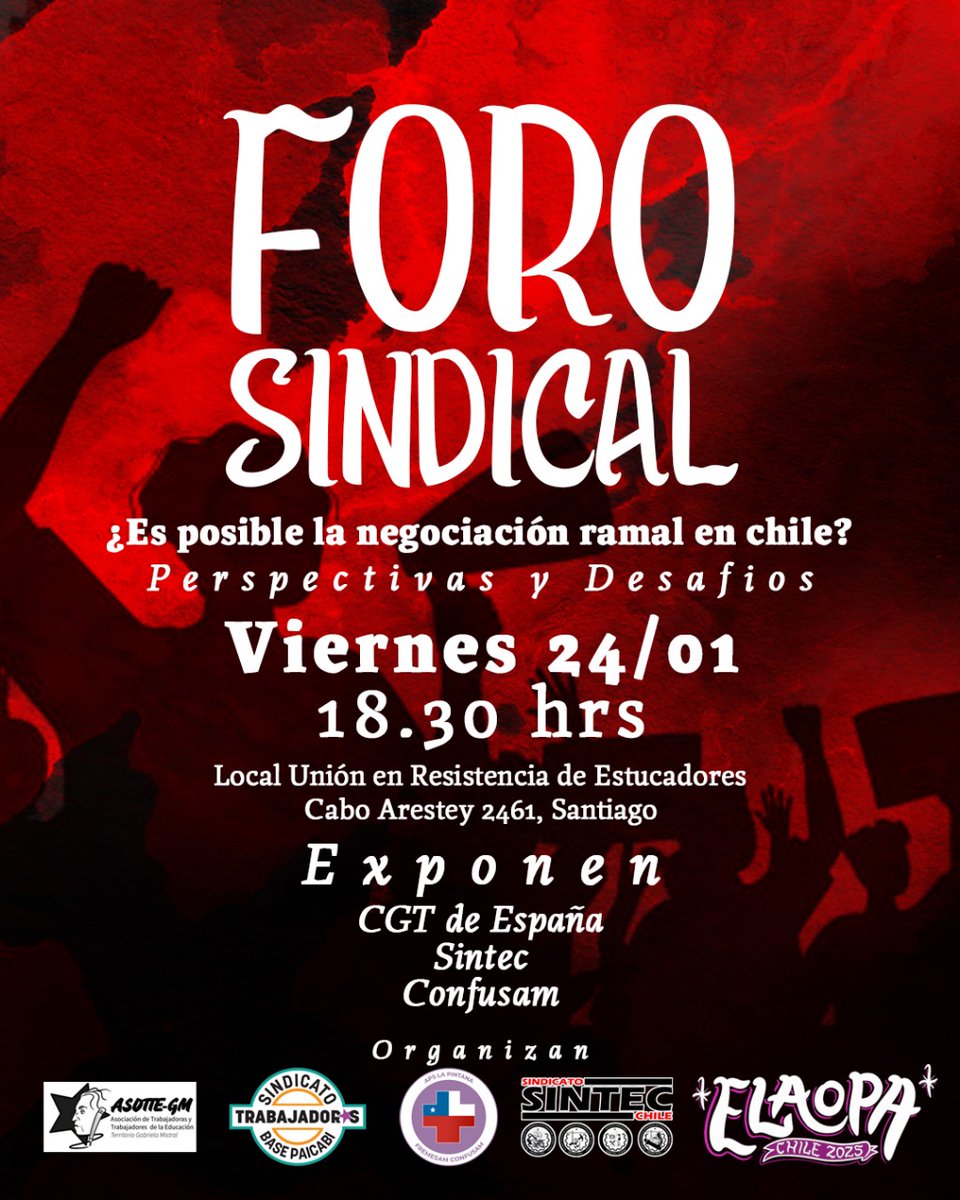 En la previa a la realización del XV Encuentro Latinoamericano de Organizaciones Populares y Autónomas-ELAOPA, nuestro sindicato estará participando de este foro y reflexionado en torno a la negociación ramal.

¡Arriba las y los que luchan!