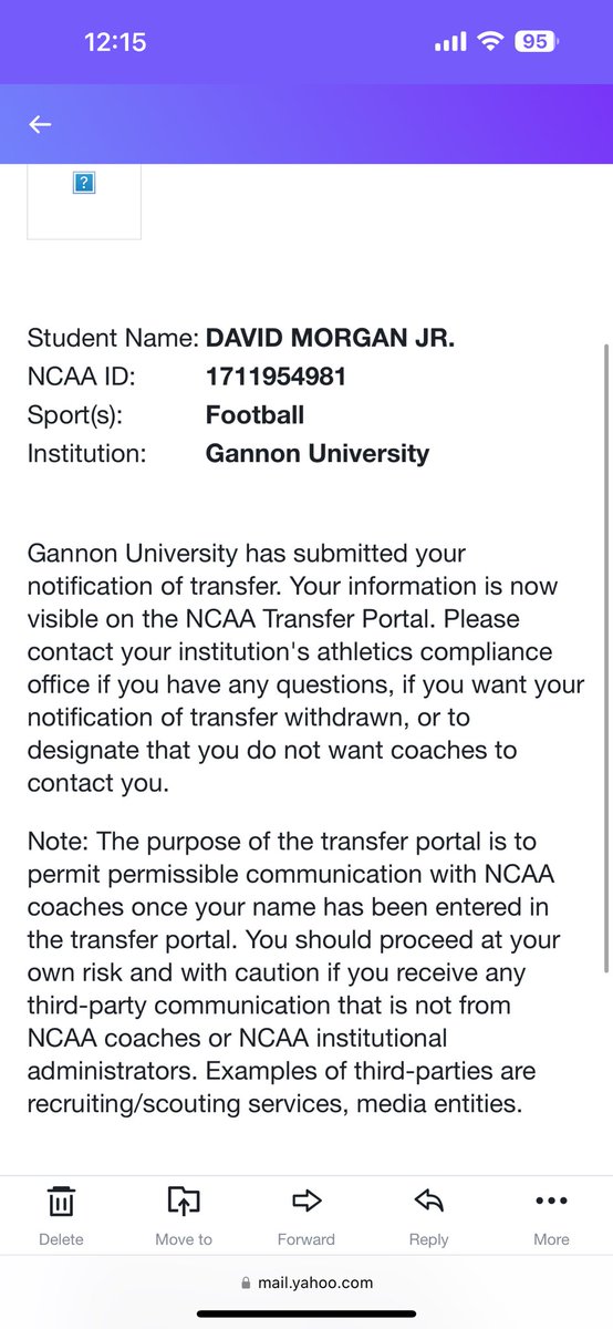 Due to the NCAA JUCO Waiver being passed I currently have 1 remaining year of eligibility. Looking for a home &amp; opportunity Graduate Transfer RB 5’11 190