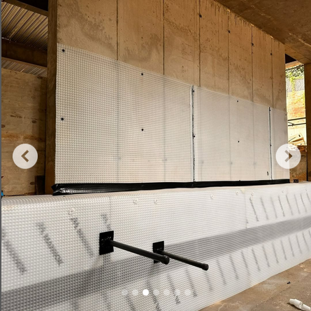 APGoochLtd's tweet photo. Waterproofing to the swimming pool structure on this project in Hampstead (NW3) using Wykamol waterproofing products. Modular drainage was installed by the contractor which drains any water ingress behind the waterproofing into our sump system. #apgooch #wykamol https://t.co/2ePsFfLxAa
