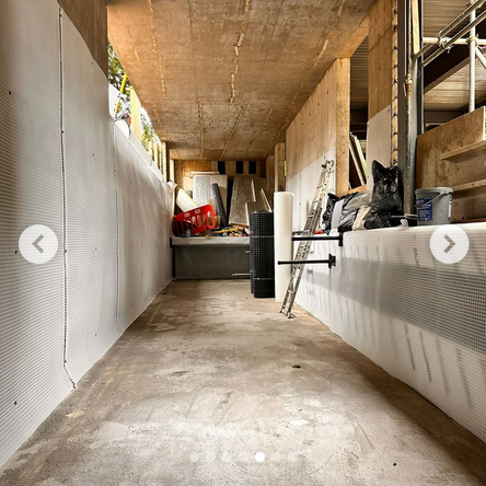 APGoochLtd's tweet photo. Waterproofing to the swimming pool structure on this project in Hampstead (NW3) using Wykamol waterproofing products. Modular drainage was installed by the contractor which drains any water ingress behind the waterproofing into our sump system. #apgooch #wykamol https://t.co/2ePsFfLxAa