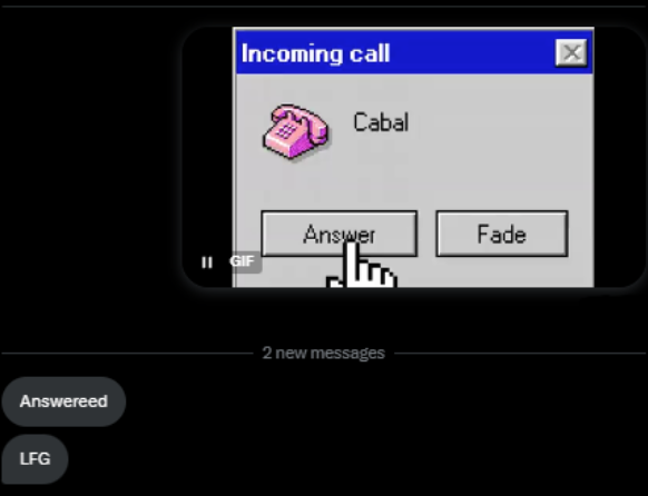You know what they say, if you don't answer the call you will never know what you might miss.
👉Of course I answered.
#WeAreTheCabal 🫵💀
