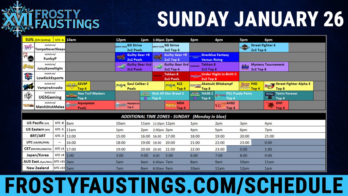 Frosty Faustings (@frostyfaustings) on Twitter photo 👀 Check out our stream schedule for all 4 days!
#FFXVII2025 👀 Check out our stream schedule for all 4 days!
#FFXVII2025