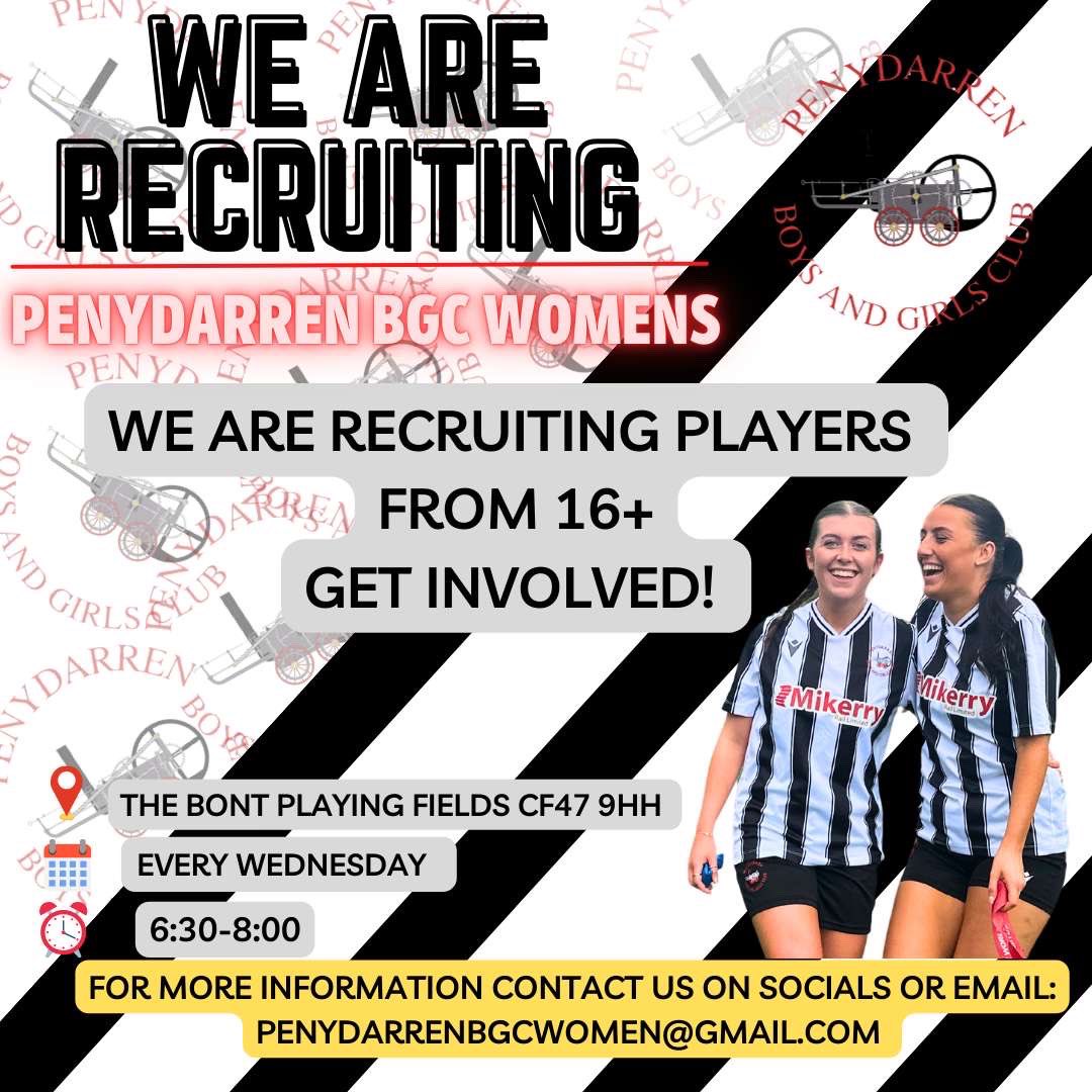 penydarrenW's tweet photo. 🚨WE ARE RECRUITING🚨

We are currently looking for a goal keeper and players to strengthen our squad 💪🏼

Get in touch for more details 🚂⚪️⚫️ https://t.co/oGB0qakhNn