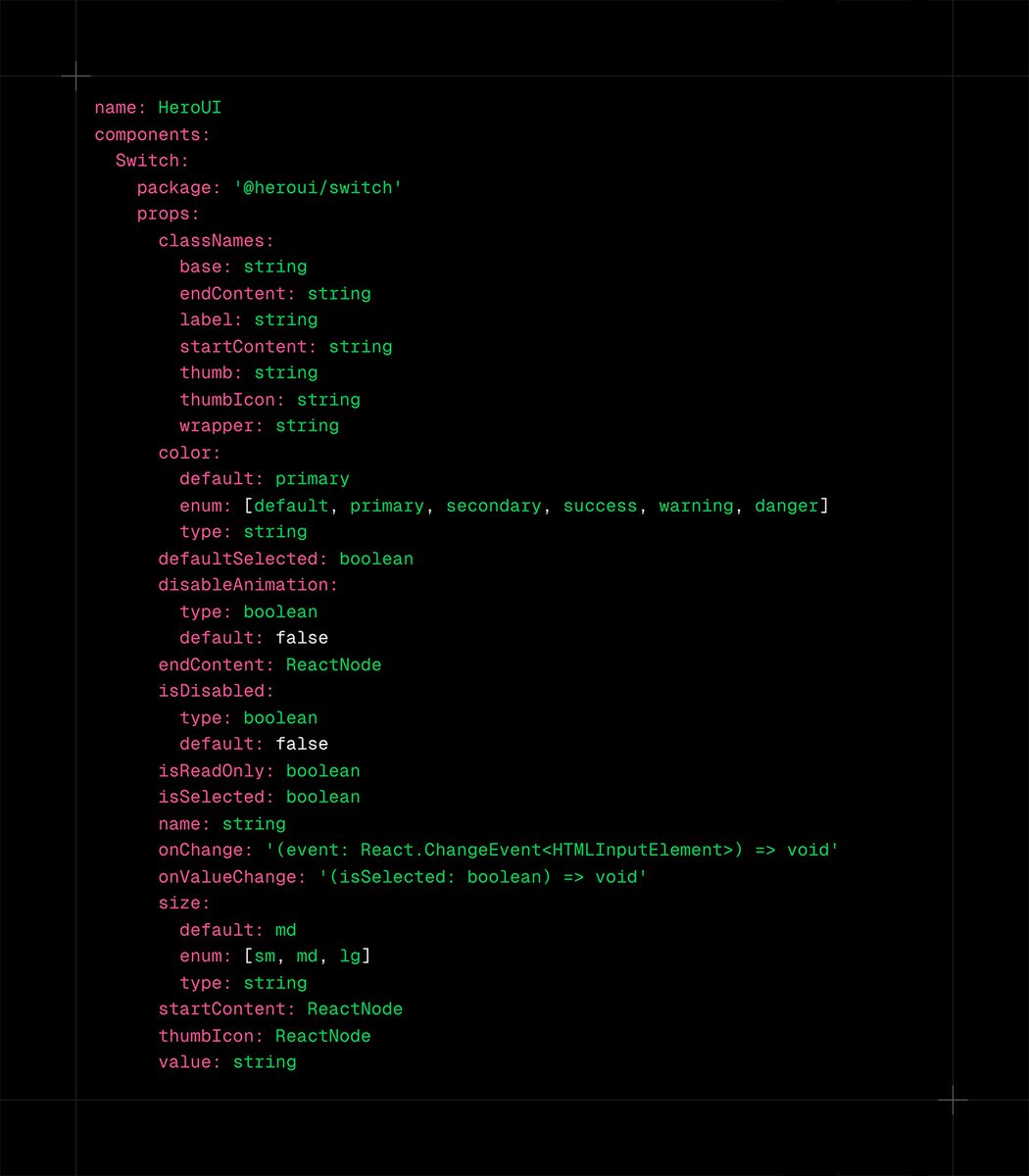 ctatedev's tweet image. It&apos;s wild how simple @OpenUISpec is

And it just works!

Take NextUI, for example. It was recently renamed to HeroUI

None of the LLMs know about &quot;HeroUI&quot; yet. But when you give it an OpenUI spec of its components, they use @hero_ui *perfectly*

Example generated with @v0 🤯