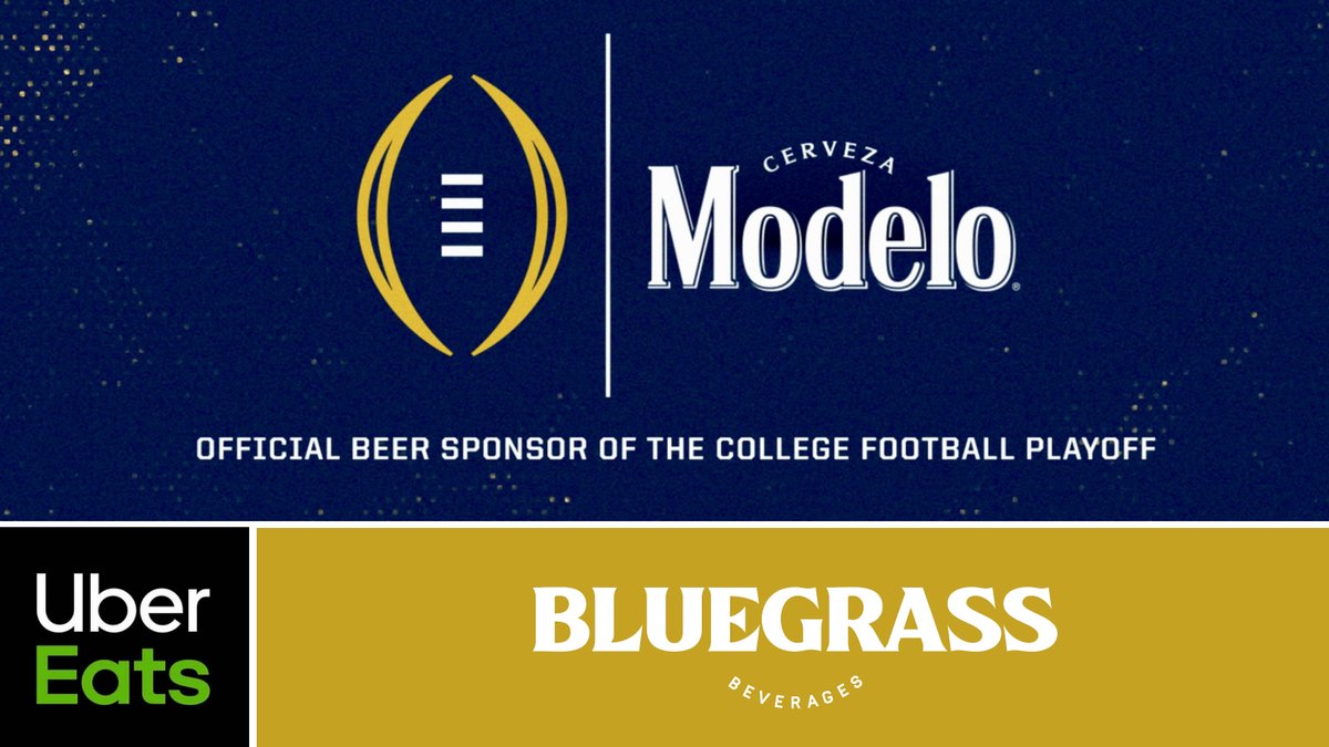 bluegrassbev's tweet photo. Enjoy tonight's game with Modelo, the official beer sponsor of the college football playoff! Available for delivery at https://t.co/0AzzjO5EUW! https://t.co/LKgTDZ72Hp