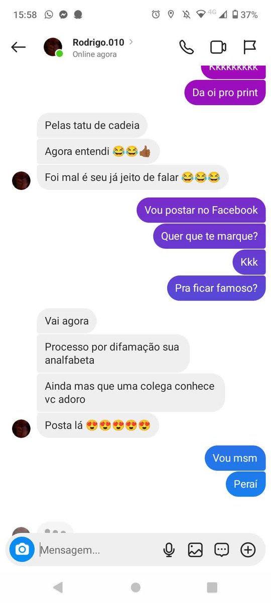 e como eu disse não me importar com o fato de quem ele conhece , ele falou que vai me processar por expor ele , então nós vamos nos resolver na justiça pelo visto né 😘
Esses são alguns dos prints , mas já é suficiente.
As alunas nas academias mencionadas que o conhecem sinto MT