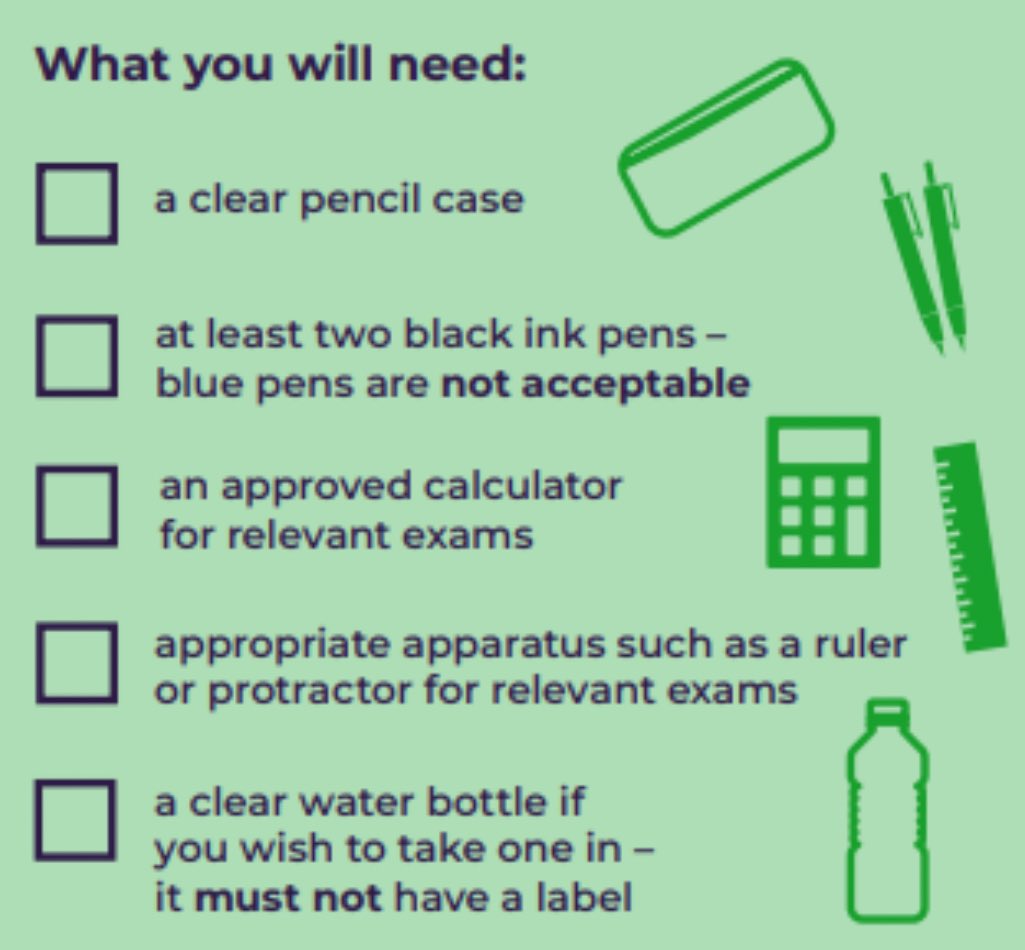 Y11 Mock Exams Update
Don’t forget to make sure you are fully prepared with all your equipment (including a SCIENTIFIC CALCULATOR) ready for the start of the Y11 Mock Exams on Monday 3rd February.
