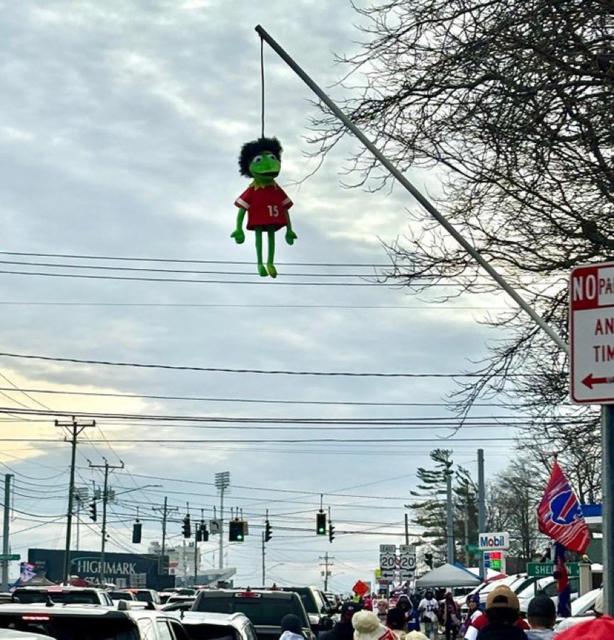 Don't ever forget the disgusting effigy the people of Buffalo created when we visited their awful little town earlier this season.

You don't create something like this and not piss off the football gods. This was an affront not only to the history of the NFL, but also to America