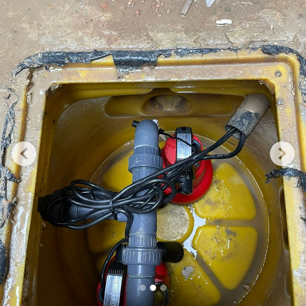 APGoochLtd's tweet photo. Edincare foul  water and Delta Membranes ground water pumping systems cleaned out,  pumps installed, discharge pipework connected, electrical connections  and alarms installed. Final commission undertaken and hand over to the  client. https://t.co/HY9rpPKdys
