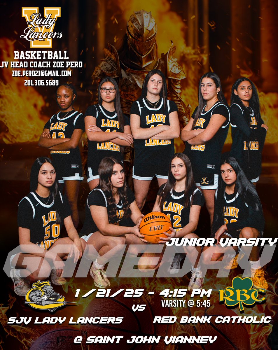 GAMEDAY!!! Let’s goooo - POP OUT Tomorrow,
1/21/2025 at 5:45 PM @ HOME - as the
SJV Lady Lancers take on Red Bank Catholic PACK THE 🏰Lancer Nation- Let’s Go!
🎨 @laurabruenart