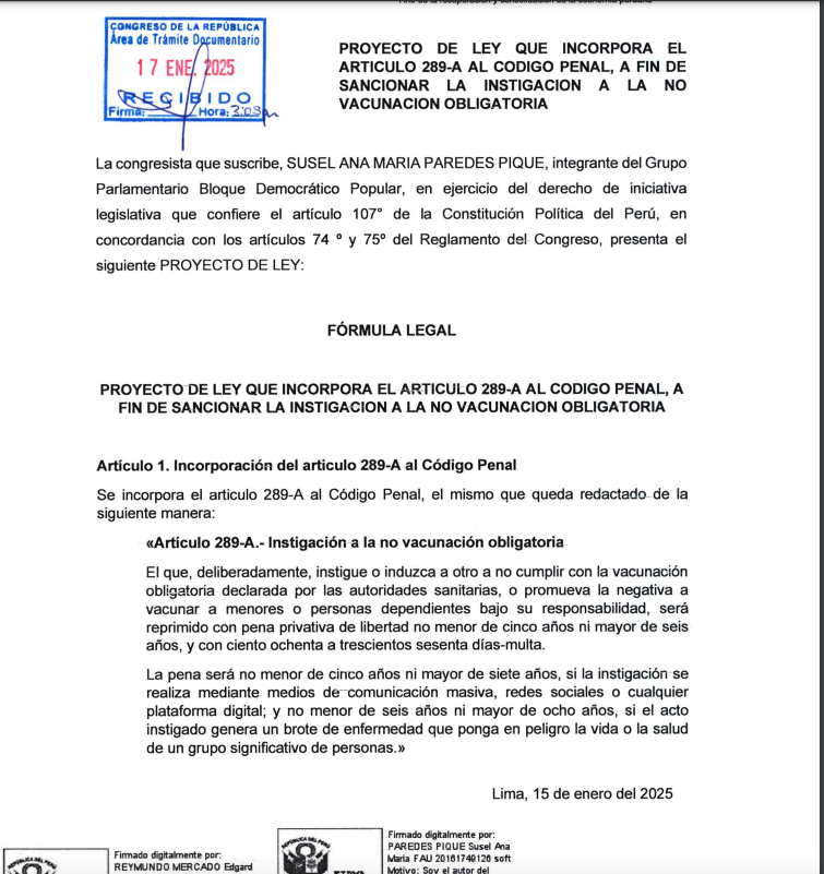 giulianacaccia's tweet photo. La abanderada de la  "libertad de expresión" @suselparedes, acaba de ingresar hace tres días un proyecto de ley para condenar con prisión de hasta siete años a quien se oponga a las vacunas y lo diga en sus redes sociales. ¿Opiniones? https://t.co/eTogyefEfK