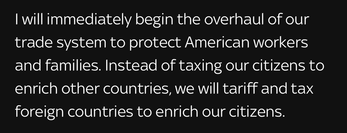 This was part of President Trump’s speech earlier today at his inauguration And yet one Mr president has approved new tariffs on Telcos.

ICYMI:Phone call will cost N18.33 per minute, SMS for N6.67, and 1GB data bundle,N479.17 as your Presido don approve new tariffs for Telcos