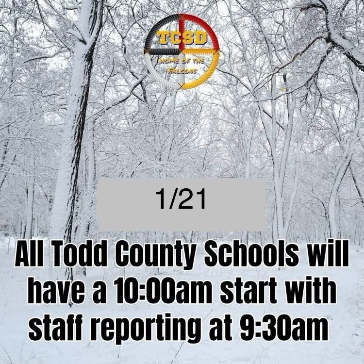 TCSDK12's tweet photo. 🚨 Important Announcement 🚨
Due to extreme cold temperatures, school will start at 10:00 AM tomorrow. Staff report at 9:30 AM.

Please dress warm and stay safe! ❄️ https://t.co/vsD8Gh8rwZ