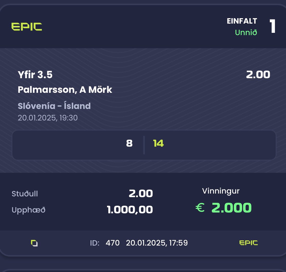 Hefði verið gaman að hafa smá spennu í þessu en takk fyrir mig að klára þetta strax 🤝