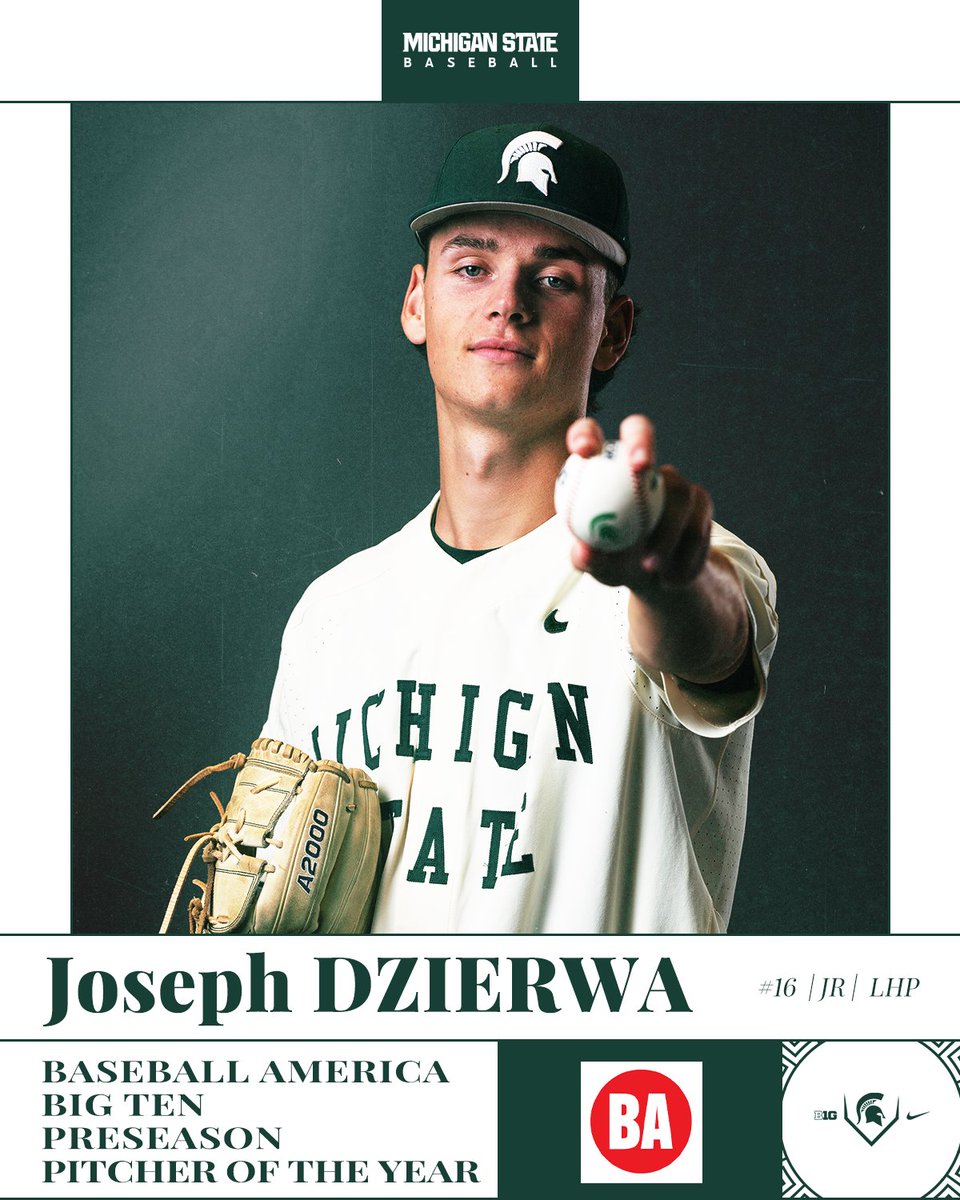 Dzierwa Named Baseball America’s Preseason Big Ten Pitcher of the Year

📰: sprtns.co/4hkNXsc

#GoGreen