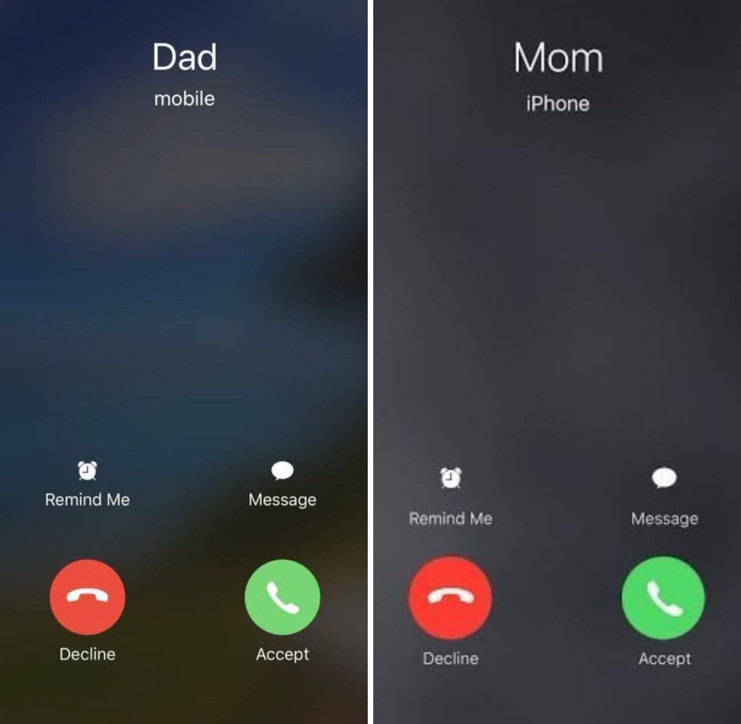 Are you still fortunate to see this on a regular basis on your phone - then you are very lucky indeed. Call your #Mom and #Dad as often as you can. RT