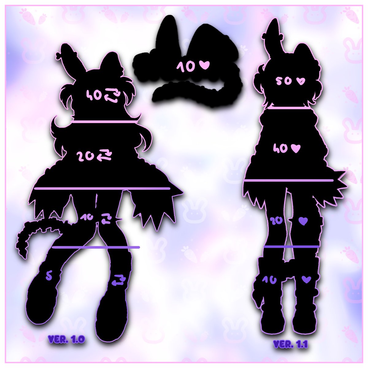 WOWOWOWOOO DESIGN REVEAL!! 🕵️

Im revealing the designs so I can show you guys what im working on :) 
Muehehe lets see how fast we can reach these goals.. if we even reach them o.O

[ #Vtubers #Vtuber #VtuberUprisings ]