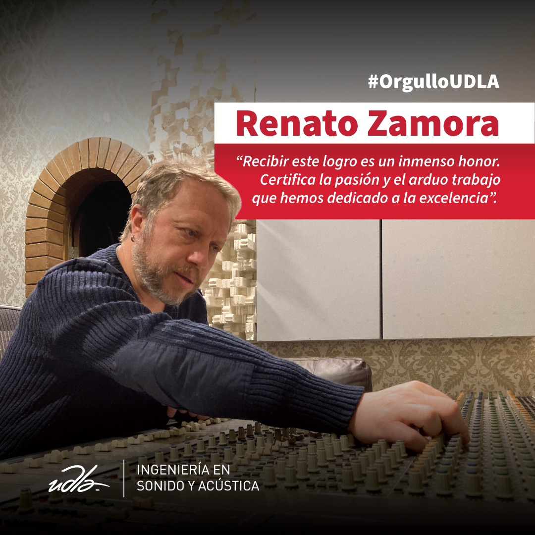 🤩#OrgulloUDLA | Renato Zamora Arízaga y Juan Jiménez, docentes de nuestra carrera de Ingeniería en Sonido y Acústica, han sido reconocidos con el prestigioso Board of Governors Award de la Audio Engineering Society (AES). Este galardón resalta su liderazgo en la organización de