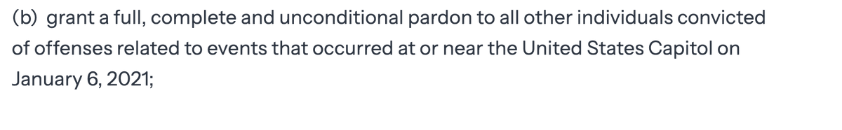 TomDreisbach's tweet image. The text of Trump's pardons and commutations for Jan. 6 is out.

He is pardoning ALL defendants - including those convicted of violently assaulting police officers - outside of 14 defendants, who are receiving commutations and being released from prison.
