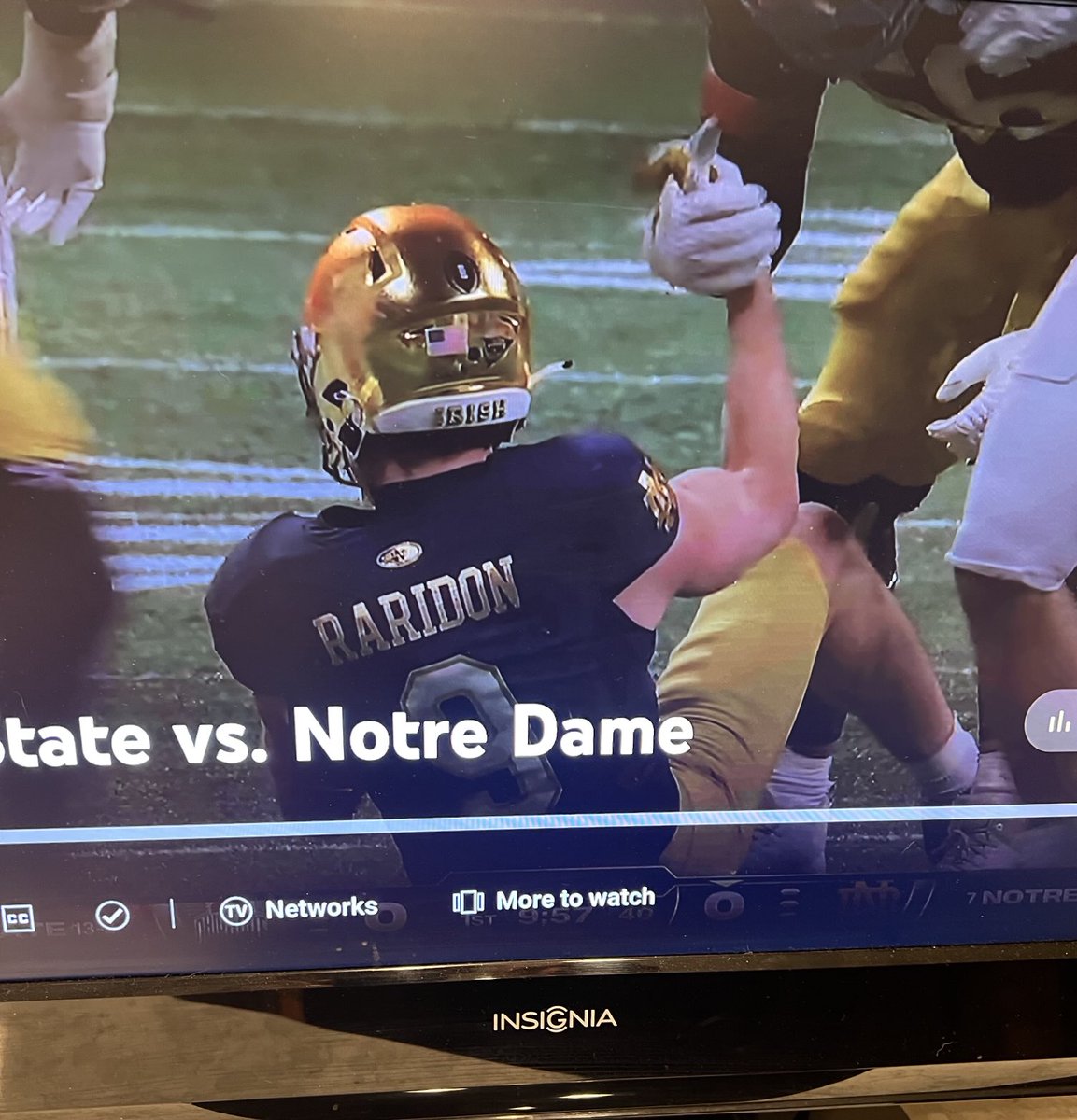 Former Tiger Eli Raridon with a catch on the opening TD drive in the CFP National Championship Game!