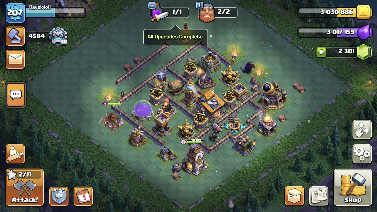 Completely upgraded Builder Base in #ClashOfClans