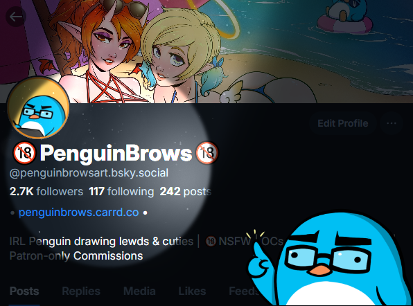 PenguinBrowsArt🔞 tweet media