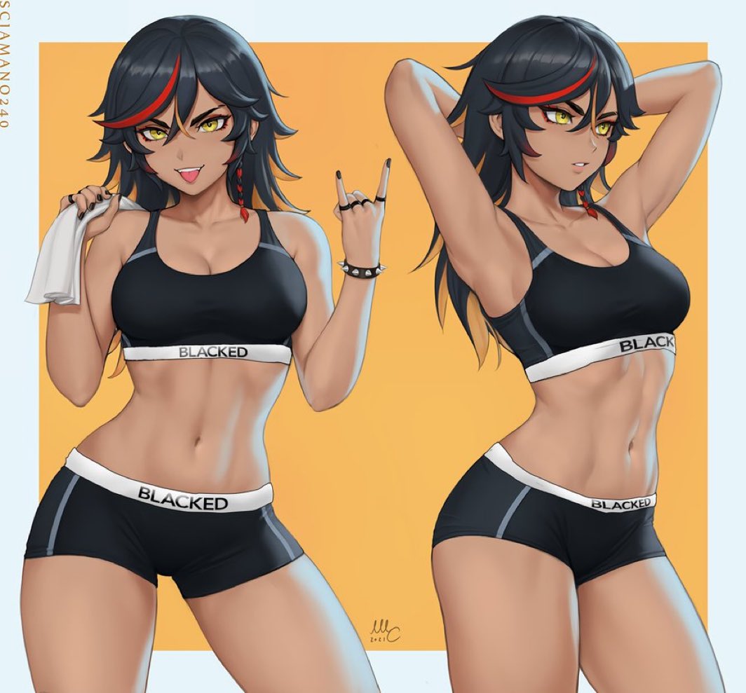 Blacked clothes are enough to make you hard / wet~ ♠️