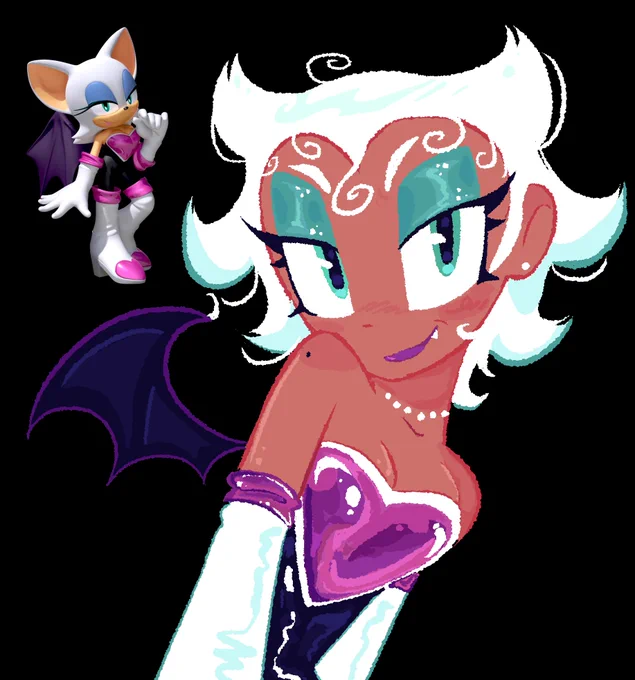 Shes so pretty!! #SonicTheHedgehog #RougeTheBat 