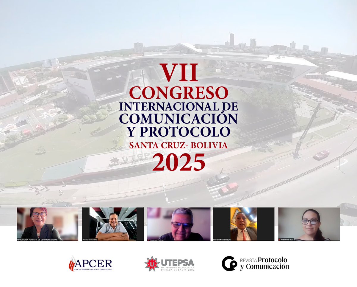 La Asociación Peruana de Ceremonialistas se complace en anunciar el VII Congreso Internacional de Comunicación y Protocolo, a realizarce los días 23 y 24 de octubre en la ciudad de Santa Cruz- Bolivia, teniendo como anfitriona a la prestigiosa universidad UTEPSA.
#cicyp2025