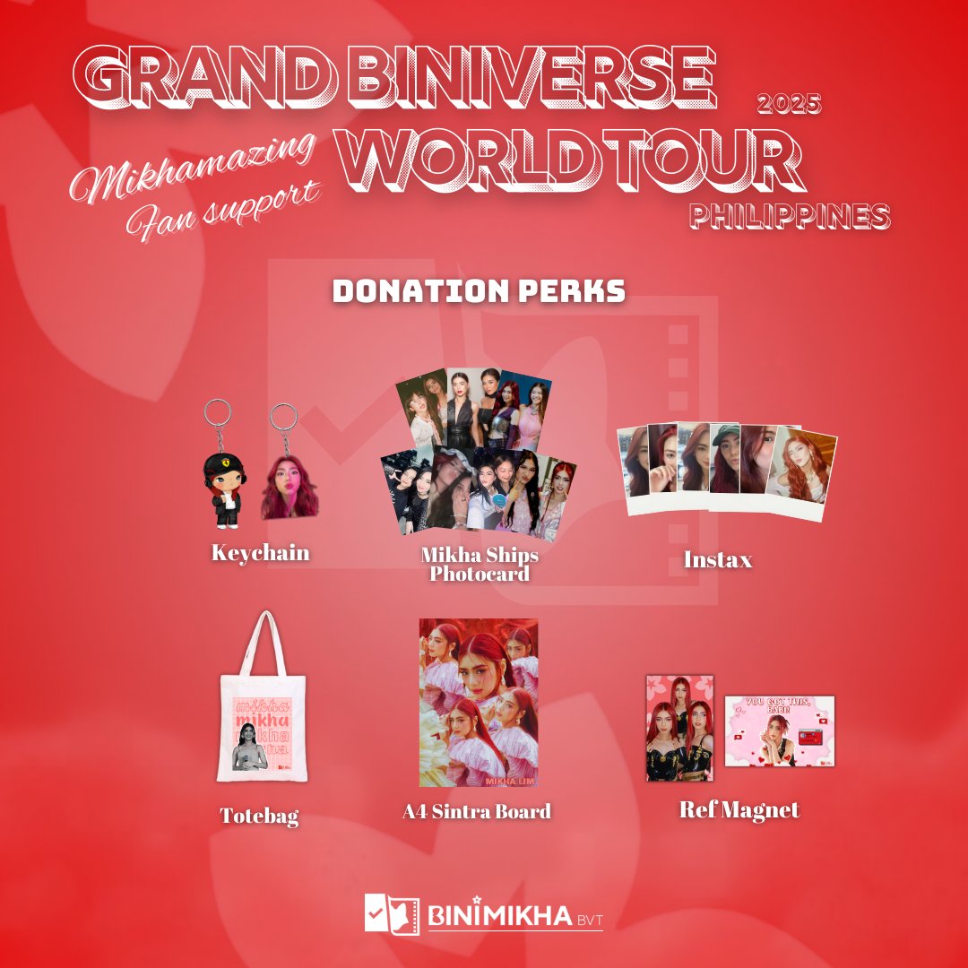 BiniMikhaBVT_'s tweet image. Hello, Mikhalites and Blooms! The Grand BINIverse World Tour 2025 is happening this February 15, and we’re thrilled to announce that we’ll be showing our love for Mikha with some special MIKHA-mazing Fan Support! We know many of you have been waiting for this moment, and we’re…