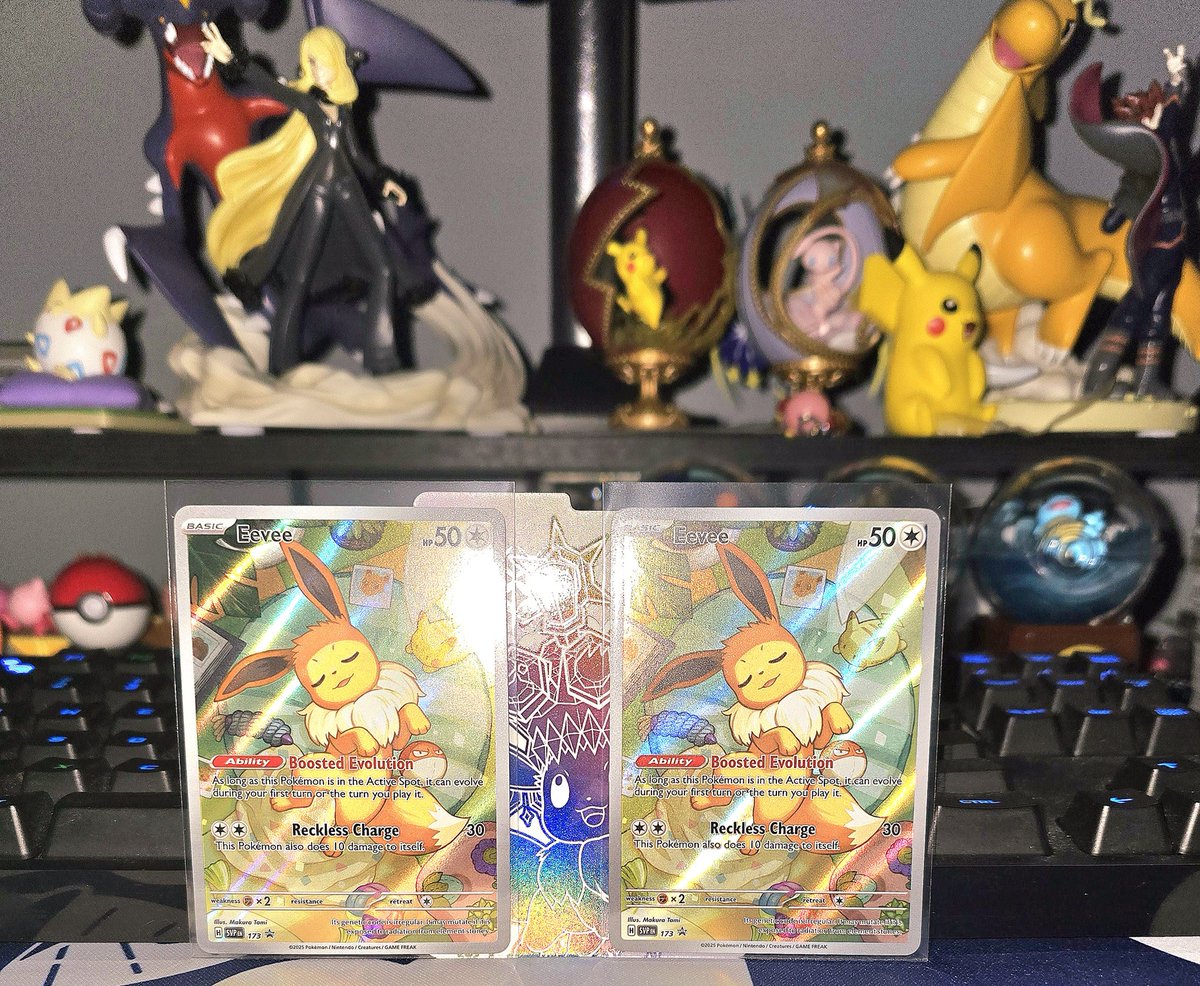Excited to do my first giveaway since my hiatus, giving away these amazing Eevee promos! One through this post, and the other will be given away on my next video! 
Just RT this post to enter. Winner will be picked on 2/1, good luck everyone!