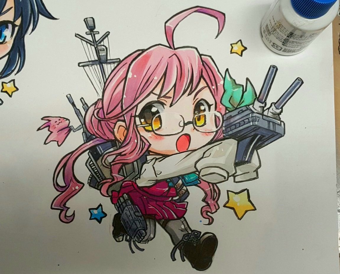 巻雲(艦これ) 「#無言で眼鏡娘をあげる見た人もやる 」|ここまひ（赤い靴CLUB)のイラスト