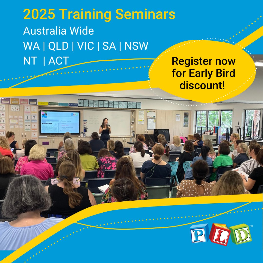 Join us for in-person seminars across major cities and regional areas, with special holiday sessions and flexible online options. Whether you're aiming to boost your skills or learn new strategies, these seminars are not to be missed!

Register here ↷
pld-literacy.org/australia-wide…