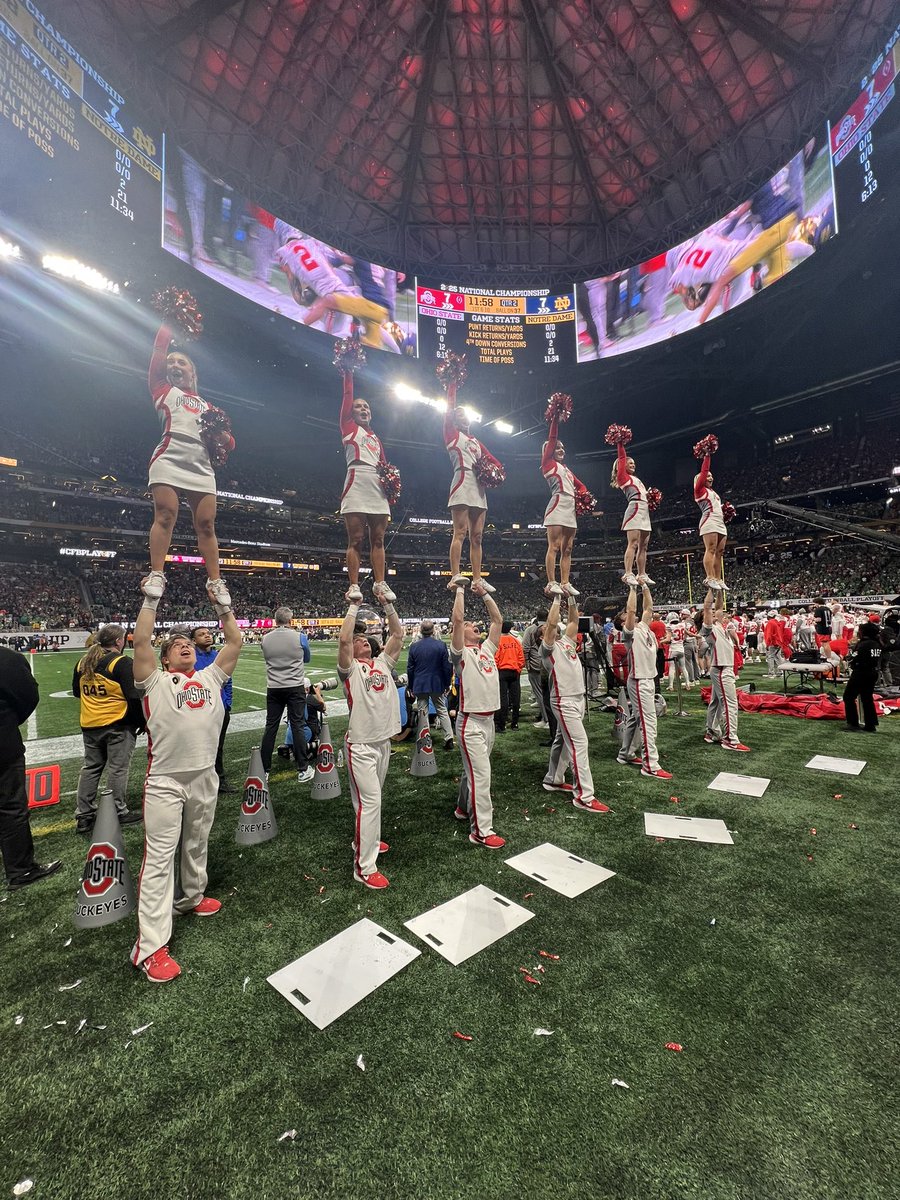 OhioStAthletics's tweet photo. .@OSU_SpiritSquad is in the building ‼️ Get up &amp; get LOUD🔥📣 https://t.co/meFsAMSDlZ