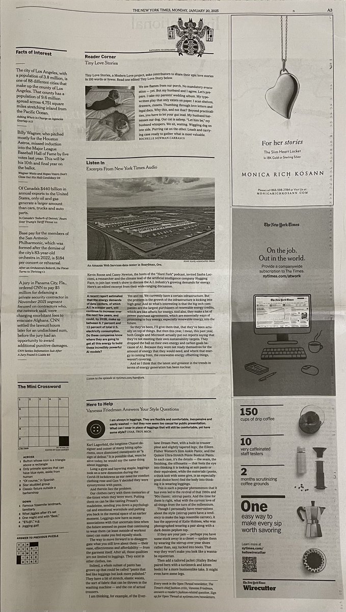 On this complicated news day, I’m thrilled to have a Tiny Love Story on page A3 of the #NewYorkTimes Thank you <a href="/yayamilee/">Miya Lee</a> — May reading these 100 words bring you joy.