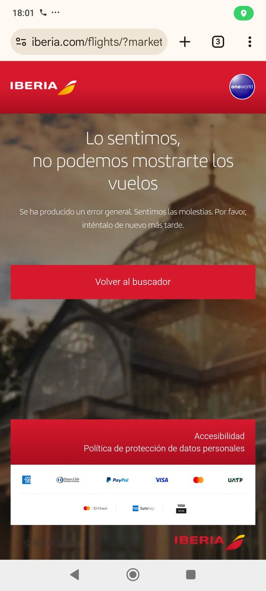sabripalcha's tweet photo. @Iberia Puede alguien ayudarme por favor? Sus sistemas no andan para cotizar con Avios por lo menos por los últimos 10 días - ya se borraron las cookies, se reseteo la laptop, etc etc.. un desastre. https://t.co/3n3FzY10JD